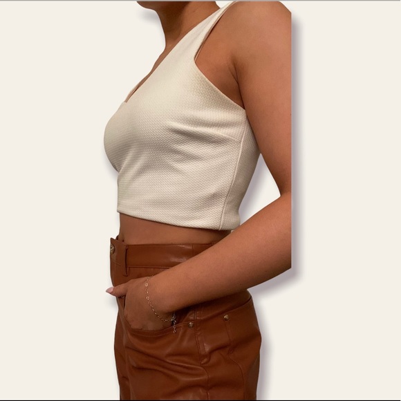 White cropped tank top, Brand : Stitches, Size : M - Picture 2 of 4